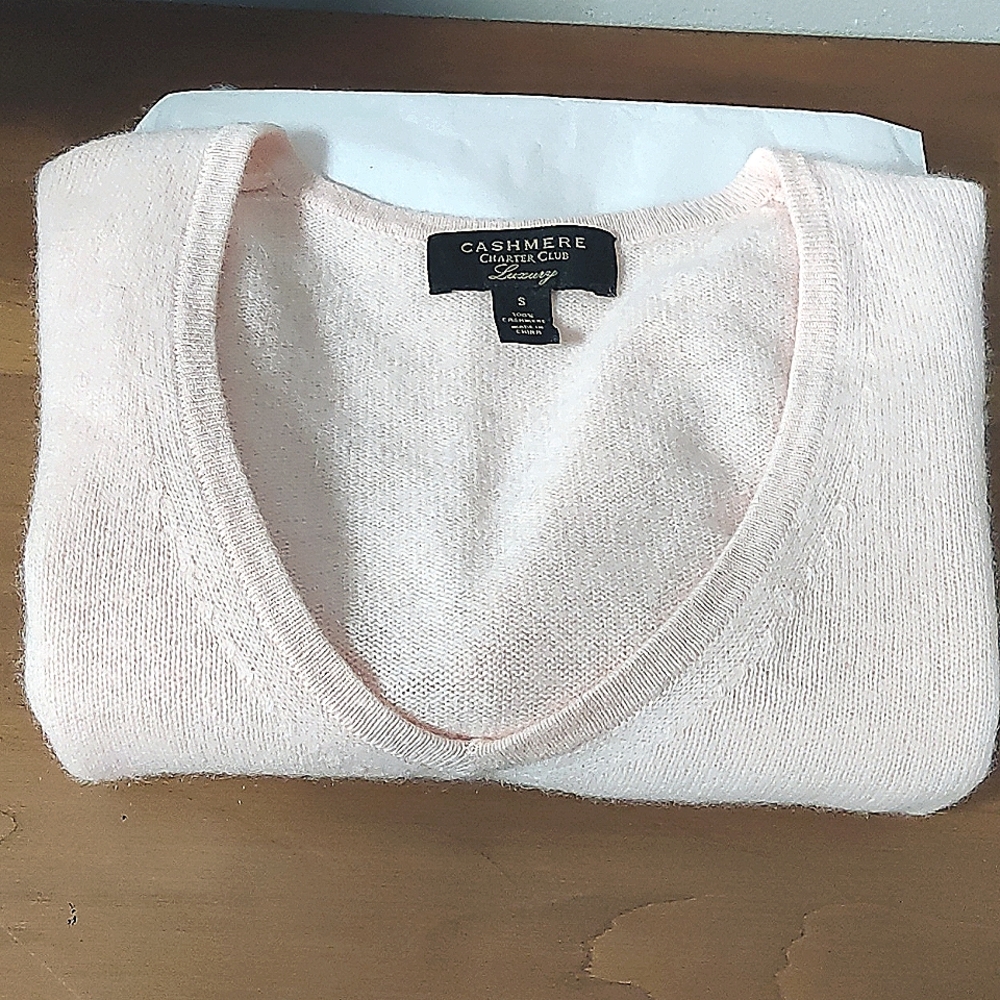 Cashmere V-Neck Lightweight Pullover Sweater, Sof… - image 2